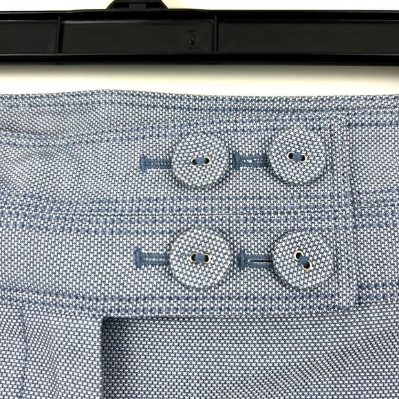 Ann Taylor Women’s 8 Light Blue 100% Cotton Wide Leg Crop Pants Button Front - Picture 4 of 6